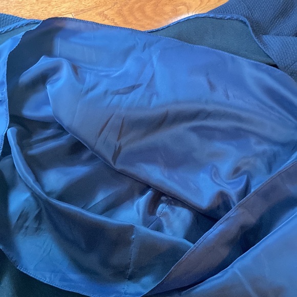 Rebecca Yaylor navy blue drop waist dress over the should flounce lined size 10 - Picture 5 of 6